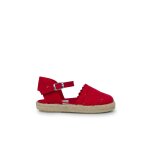 Espadrilles brodes  boucle rouge
