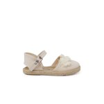Espadrilles c�r�monie fleurs organza �cru