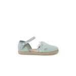 Espadrilles dentelle c�r�monie vert menthe