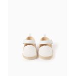 Espadrilles avec fermeture � scratch blanc