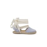 Espadrille fille rubans bleu ciel