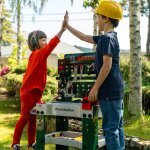 Etabli bosch - station de travail avec accessoires vert