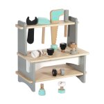 tabli de bricolage avec outils en bois multicolore