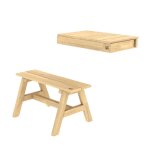 �tag�re + banc maisonnette bois fsc� marron