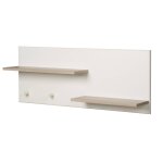tagre murale 2 tablettes et 2 patres felicia blanc cass / dcor luna elm