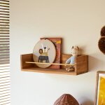 Etag�re murale enfant en bois de teck sasha 60 naturel