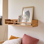Etag�re murale enfant en bois de teck ugo 100 naturel