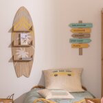 �tag�re murale planche surf - australie beige