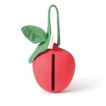 Etui � sucette en caoutchouc 100% naturel pepa la pomme rouge