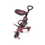 Explorer trike 4 en 1 - tricycle �volutif & draisienne noir et rose