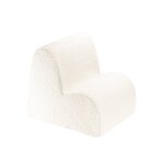 Fauteuil chaise enfant nuage - pouf en teddy cream white