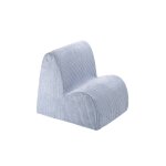 Fauteuil chaise enfant nuage - pouf en velours c�tel� blueberry blue