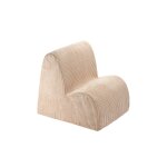 Fauteuil chaise enfant nuage - pouf en velours c�tel� brown sugar