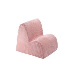 Fauteuil chaise enfant nuage - pouf en velours c�tel� pink mousse