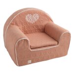 Fauteuil club pour enfant en coton matelassé - petit nuage rose Fauteuil club pour enfant en coton matelassé - petit nuage rose