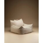Fauteuil club pouf ado en teddy biscuit