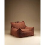 Fauteuil club pouf ado en teddy warm hazel
