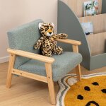 Fauteuil enfant en bouclette - basile vert c�ladon