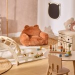 Fauteuil enfant ourson - muzi marron
