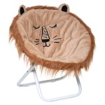 Fauteuil enfant pliant - lion blanc