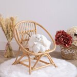 Fauteuil enfant en rotin - colette beige