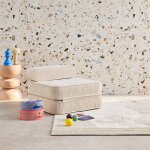 Fauteuil enfant velours ctel dpliable imani crme