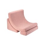 Fauteuil de jeu enfant - pouf design lune en teddy guava