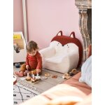 Fauteuil en mousse et fausse fourrure renard blanc renard