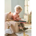 Fauteuil mousse en gaze de coton tigre beige poudr