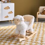 Fauteuil mouton � bascule pour enfant blanc