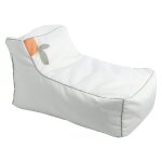 Fauteuil pouf en polyester - botanica vert tilleul