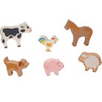 Figurines animaux de la ferme beige
