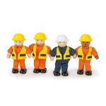 Figurines en bois b�tisseurs orange
