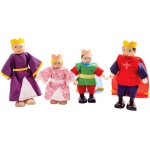 Figurines en bois famille royale rouge