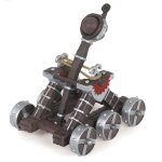 Figurine catapulte marron