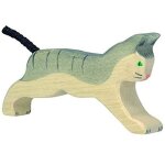 Figurine chat gris