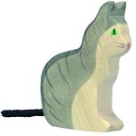 Figurine chat gris
