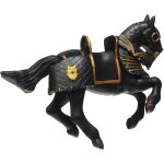 Figurine cheval du chevalier en armure noire blanc