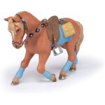 Figurine cheval du jeune cavalier marron