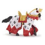 Figurine cheval du roi arthur rouge