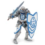 Figurine chevalier d'argent gris