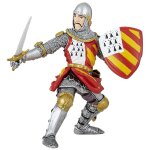Figurine chevalier au tournoi gris