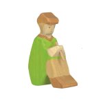 Figurine crèche de noël - berger assis vert Figurine crèche de noël - berger assis vert