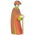 Figurine crèche de noël - berger avec bâton marron Figurine crèche de noël - berger avec bâton marron