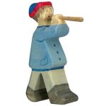 Figurine crèche de noël - berger avec flûte 2 bleu Figurine crèche de noël - berger avec flûte 2 bleu