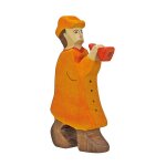 Figurine crèche de noël - berger avec flûte orange Figurine crèche de noël - berger avec flûte orange