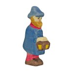 Figurine crèche de noël - berger avec lampe bleu Figurine crèche de noël - berger avec lampe bleu