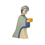 Figurine crèche de noël - gaspard bleu Figurine crèche de noël - gaspard bleu