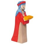 Figurine crèche de noël - gaspard en rouge rouge Figurine crèche de noël - gaspard en rouge rouge