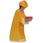 Figurine crèche de noël - melchior 3 marron Figurine crèche de noël - melchior 3 marron